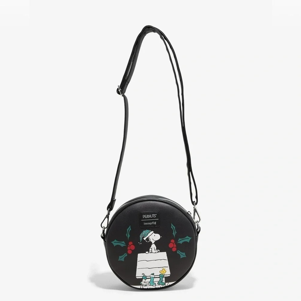 Loungefly Peanuts Snoopy Holiday Wreath Crossbody Bag